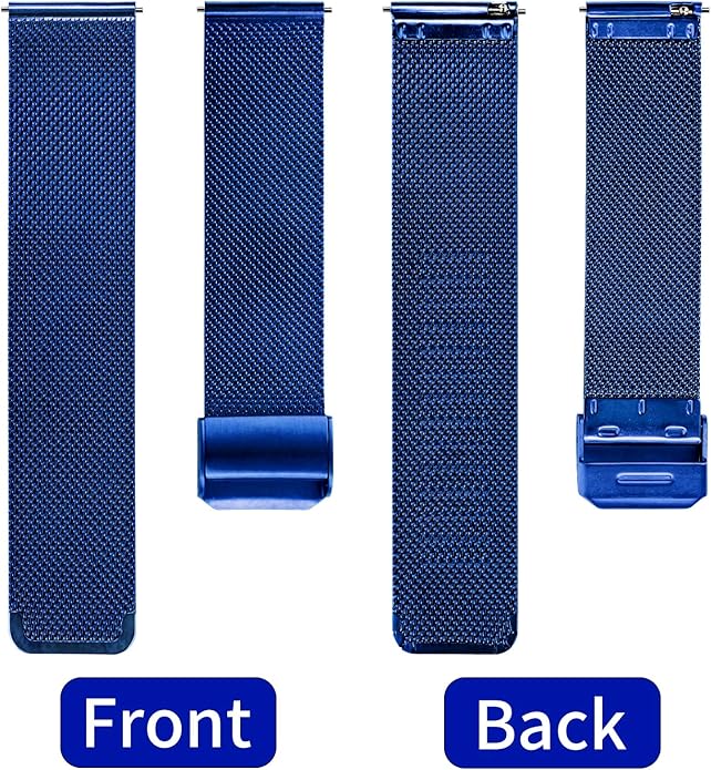 TStrap Mesh Watch Band Metal - Black Quick Release Watch Bands for Men Women - Stainless Steel Smart Watches Strap Bracelet Replacement - 10mm 12mm 14mm 16mm 18mm 20mm 22mm