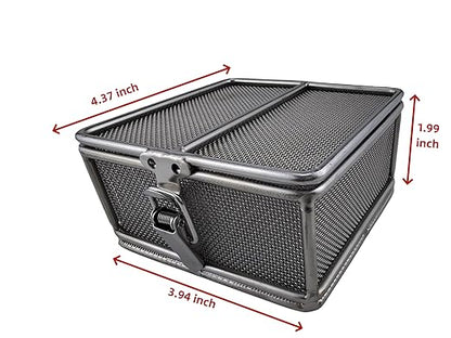 Carligo Ultrasonic Cleaner Baskets for Small Parts, Mini Mesh Basket for Steam Jewelry Cleaner Ultrasonic Machine, Stainless Steel Mesh Ball for Sonic Jewelry Cleaner Solution （4" x 4" x 2"）