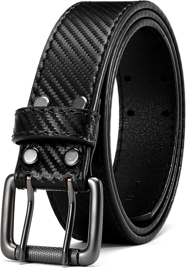 CHAOREN Work Belts for Men Heavy Duty - 1.5" Full Grain Leather Belt Casual - Fully Adjustable, Double Prong