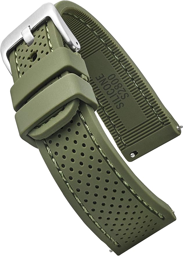 ALPINE Sporty Premium Soft Silicone Adjustable Watch Band - Replacement Rubber Watch Bands for Women & Men - Waterproof Quick Release Watch Straps - Compatible with Regular & Smart Watch Bands