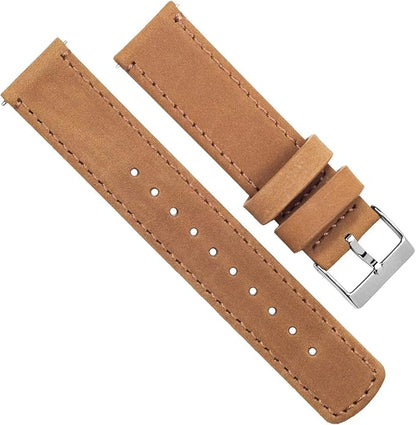 BARTON WATCH BANDS - Top Grain Leather Watch Bands Compatible with Apple Watch Models - 1, 2, 3, 4, 5, 6, 7, 8, 9, 10, SE, Ultra & Ultra 2