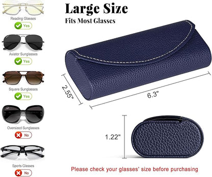 RayLove Ultimate Glasses Case Kit, Hard Shell Sunglasses and Eyeglass Case with Cleaning Cloth, Screwdriver, Ear Hooks