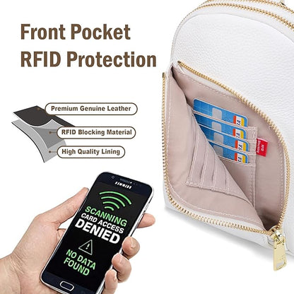 INICAT RFID Blocking Sling Bag, Anti Theft Crossbody Bag for Women, Travel Fanny Pack Style Purse, Vegan Leather