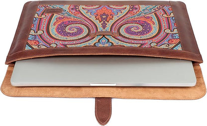 LONDO Leder Hülle Kompatibel mit MacBook Pro 14 & Air 13-13.3 Zoll (M5, M4, M3, M2, M1, Pro, Max) & iPad Pro 12.9, Premium Vollleder Laptop Tasche, Brown Modelle 2020 bis 2026