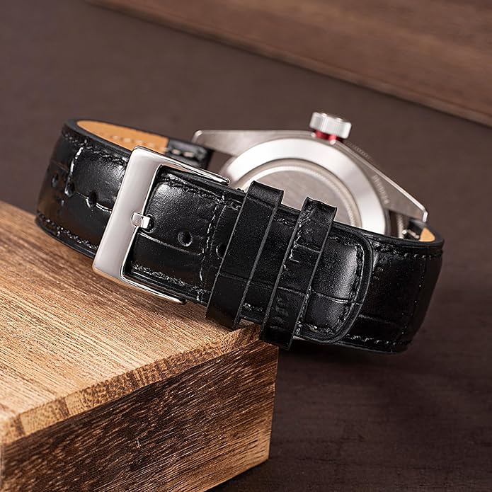 SEURE Quick Release Watch Band,Top Genuine Leather Watch Straps 19mm 20mm 21mm 22mm 24mm for Men and Women