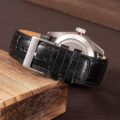 SEURE Quick Release Watch Band,Top Genuine Leather Watch Straps 19mm 20mm 21mm 22mm 24mm for Men and Women