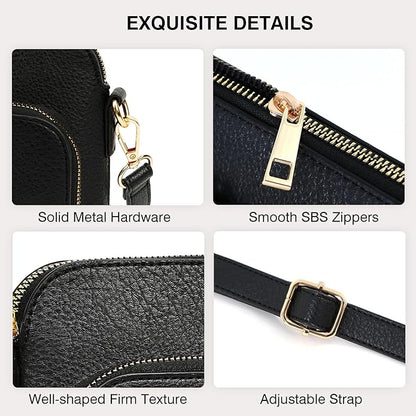 Marvolia Crossbody Bag for Women - PU Leather Shoulder Bag Trendy Small Crossbody Purse Bag for Travel Work Party