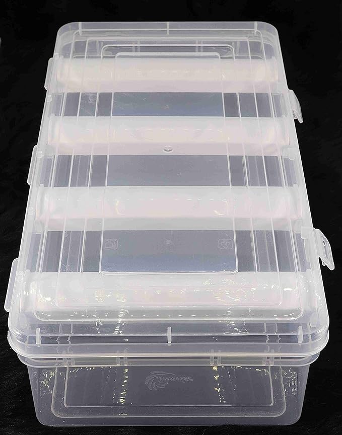 Plastic Bangles Box For Women with Adjustable 4 Rods | Multipurpose Jewellery Storage Boxes & Bangles Organizers For Travel, Chudi, Bracelet, Watches, Jewellery, Bride, Return Gift- Pack of 1