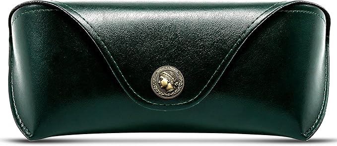 SUNGAIT Vegan Leather Glasses Case Portable Sunglasses Holder Hard Shell Slim Design Travel-Ready