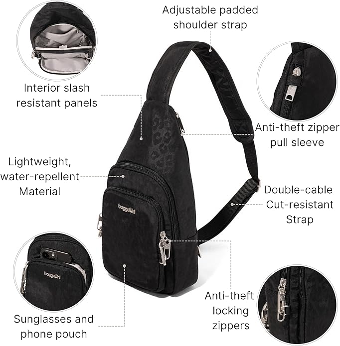 Baggallini womens Securtex Anti-theft Daytripper Sling