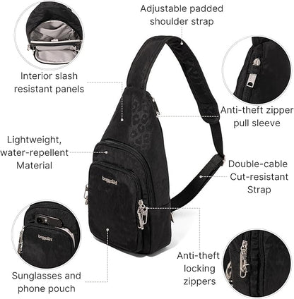Baggallini womens Securtex Anti-theft Daytripper Sling