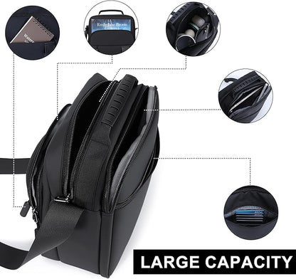 Messenger Bag for Men Sling Bag Anti Theft Crossbody Shoulder Bag Large Capacity Business Satchel for Travel Work