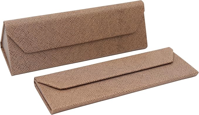 Real Sic Glasses Case for Men and Women - Magnetic Folding Hard Shell Sunglass Holder - Inspired by Solid Color