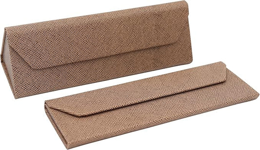 Real Sic Glasses Case for Men and Women - Magnetic Folding Hard Shell Sunglass Holder - Inspired by Solid Color