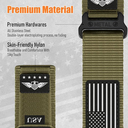 22mm Band Compatible with Samsung Galaxy Watch 3 Band 45mm/Galaxy Watch 46mm/Gear S3 Frontier/Classic for Men,Rugged Fabric Nylon Strap for Garmin Venu 3 2/Vivoactive 4/Forerunner 265/255,S