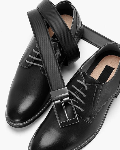 CHAOREN Reversible Belt Men 1 Piece - 1.25" Leather Dress Belt - Trim to Fit for Elegant Style