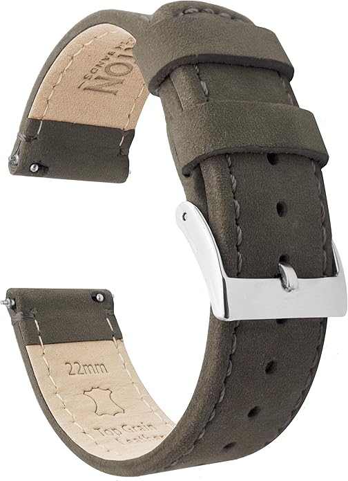 BARTON WATCH BANDS - Top Grain Leather Watch Bands Compatible with Apple Watch Models - 1, 2, 3, 4, 5, 6, 7, 8, 9, 10, SE, Ultra & Ultra 2