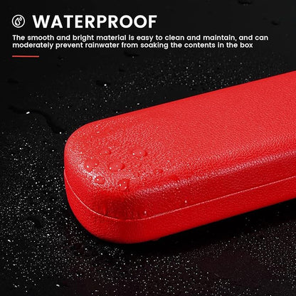 molshine Hard Shell PU Leather Glasses Case,Travel Portable Eyeglass Case for Men Women Girl Travel Study Work