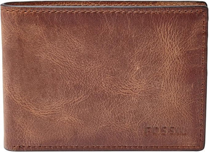 Fossil Men's Leather Slim Minimalist Bifold Front Pocket Wallet for Men
