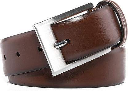 Fabio Valenti Genuine Leather Dress Belts For Men - Mens Belt For Suits, Jeans, Uniform With Single Prong Buckle