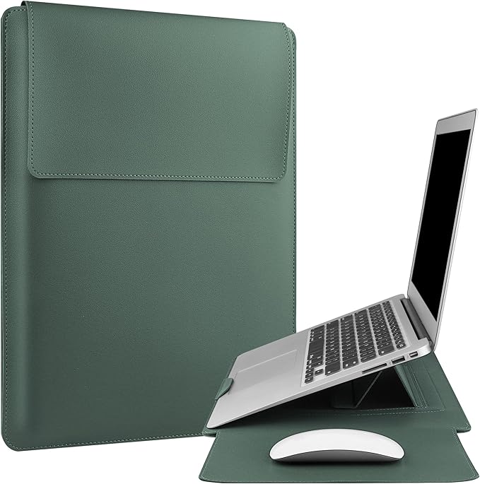 HoYiXi 15.6" Laptop Sleeve-Compatible with MacBook Pro 16/15.4'' MacBook Pro 15, Mac Air 15 - Waterproof Soft 15 16 inch pc case for HP, Dell, 15 inch Laptop Sleeve case,Green