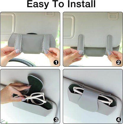 KINIVA Sunglass Clip & Holder, Magnetic Glasses Case for Car Organizer