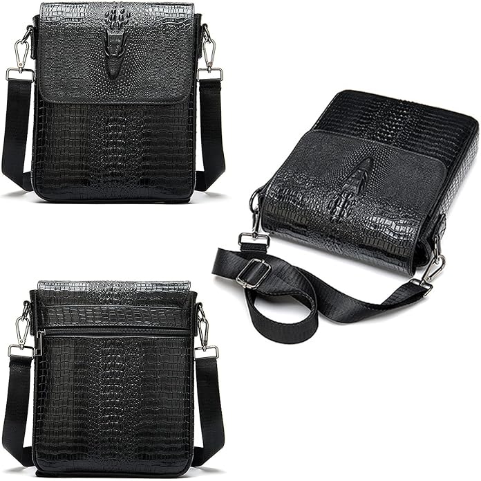 Mens Crossbody Bag, Leather Messenger Shoulder Bag for Women Men Purse Travel Work Business | Leather, Messenger, Purse, Travel, Work, Business