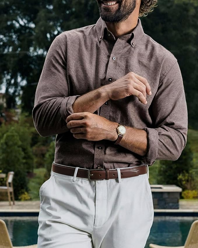 CHAOREN Mens Belt Leather - 1 3/8" Dress Belts for Men - Considerate Gift for Work Business Casual Jeans