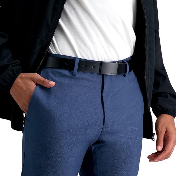 Calvin Klein Men’s Reversible Leather Belt - 2‑in‑1 Versatile Modern Style