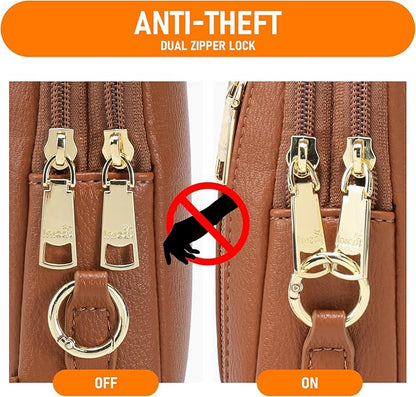 INICAT Small Sling Bag for Women Everyday & Travel Crossbody Bags Lightweight Cross Body Purses Vegan Leather