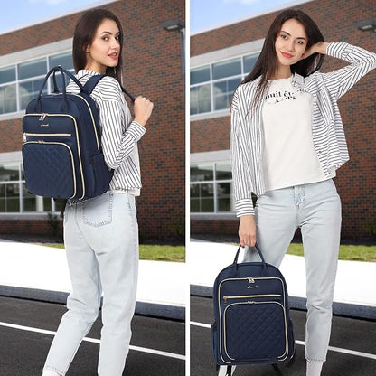 LOVEVOOK Laptop Backpack for Women, Water Resistant Travel Work Backpacks Purse Stylish College Business Teacher Nurse Computer Bag with USB Charging Port, Fits 17" Laptop