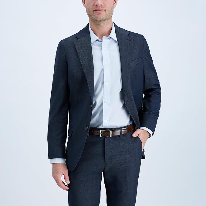 Haggar Men's 2-in-1 Reversible Leather Belt for Dress Pants, Suits, Khakis - Classic, Business Casual, Formal, Work