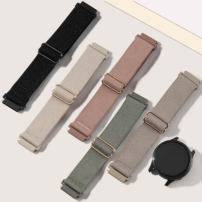 5 Pack Stretchy Nylon Watch Bands Compatible with Garmin Vivoactive 5/6/Forerunner 55/165,20mm Soft Elastic Fabric Adjustable Replacement Sport Straps for Garmin Venu Sq 2 Women Men