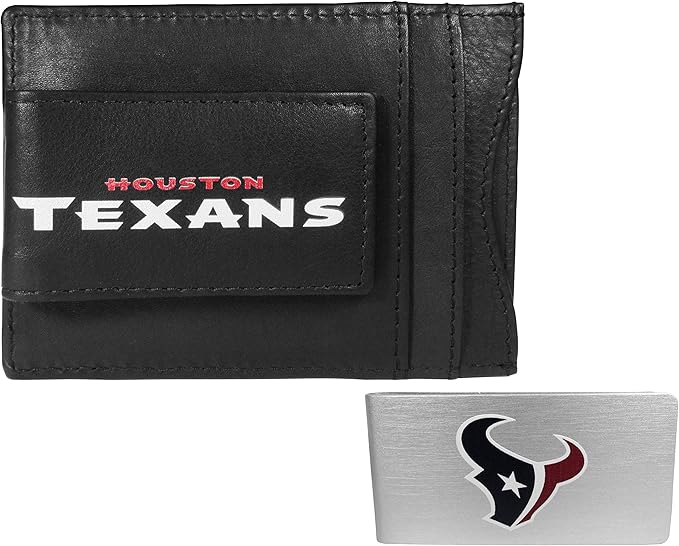 Siskiyou Sports NFL unisex Leather Cash & Cardholder & Money Clip