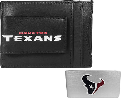 Siskiyou Sports NFL unisex Leather Cash & Cardholder & Money Clip