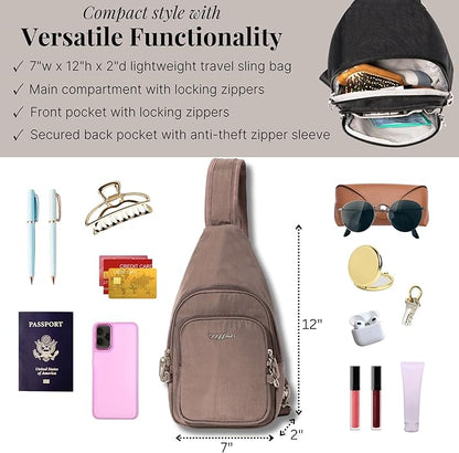 Baggallini womens Securtex Anti-theft Daytripper Sling