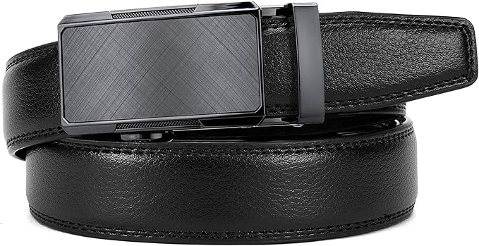 CHAOREN Mens Dress Belt - Mens Ratchet Belt Leather for Dress Pant - Micro Adjustable Belts Fit Everywhere
