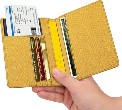 FINTIE Passport Holder, Slim Travel Wallet RFID Blocking Card Case Cover Passport Cover Protector Essentials with Credit Card Slots for Women/Men | Slim, RFID Blocking, Card Case Cover, Essentials, Credit Card Slots