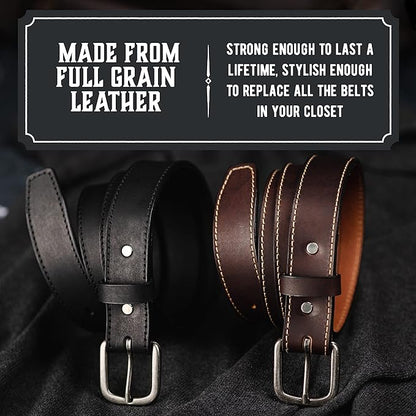 Main Street Forge The Executive Leather Belt | Made in USA | Men's Dress Belt | 1 1/4 Inch Belt