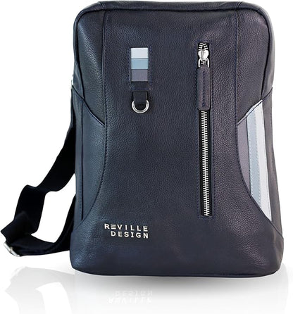 Full Grain Leather Backpack – Water-Resistant, Padded Laptop Compartment, Adjustable Straps, 16L Capacity, Slim Design, Leather Backpack for Men and Women - Anthracite Black