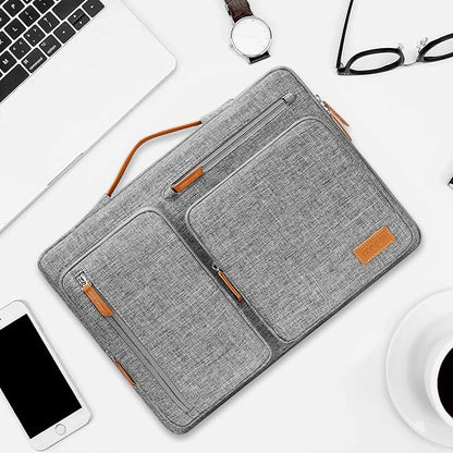 MOSISO 360 Protective Laptop Case 13 inch, 13 inch Laptop Sleeve Compatible with MacBook Air M5 M4 M3 M2 M1 2026-2018/Neo/Pro M2 M1, Side Open Carrying Case with 4 Zipper Pockets&Handle, Gray