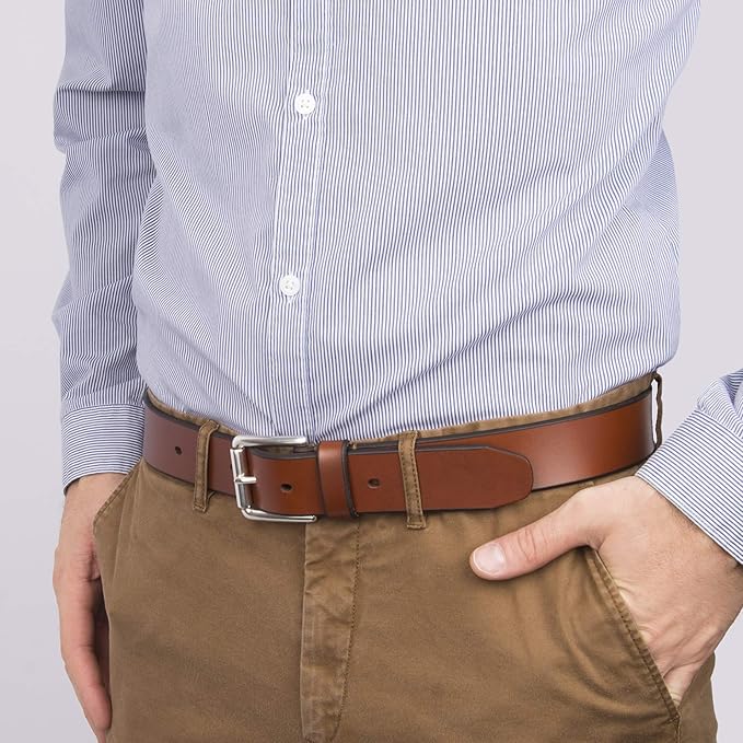 Dockers Men's Leather Casual Belt, Everyday Style (Regular and Big & Tall Sizing)