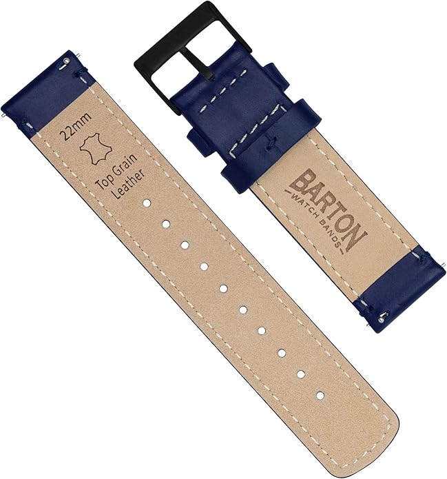 BARTON WATCH BANDS - Top Grain Leather Watch Bands Compatible with Apple Watch Models - 1, 2, 3, 4, 5, 6, 7, 8, 9, 10, SE, Ultra & Ultra 2
