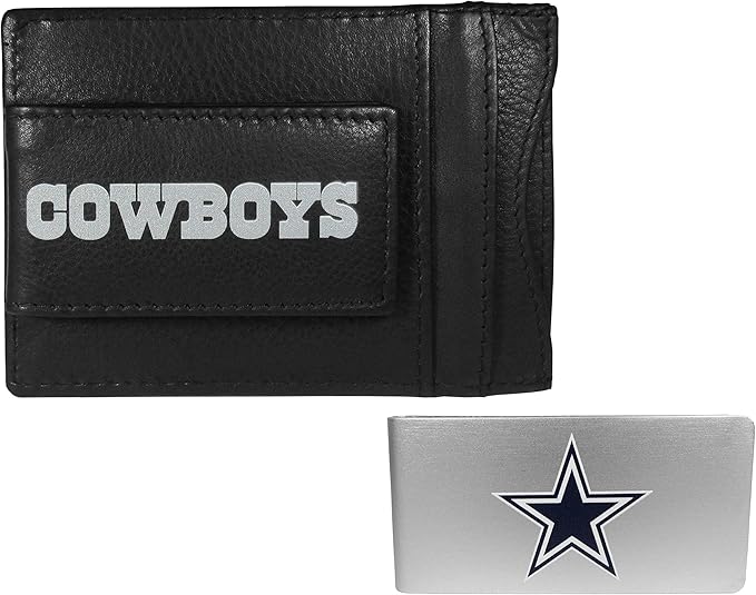 Siskiyou Sports NFL unisex Leather Cash & Cardholder & Money Clip