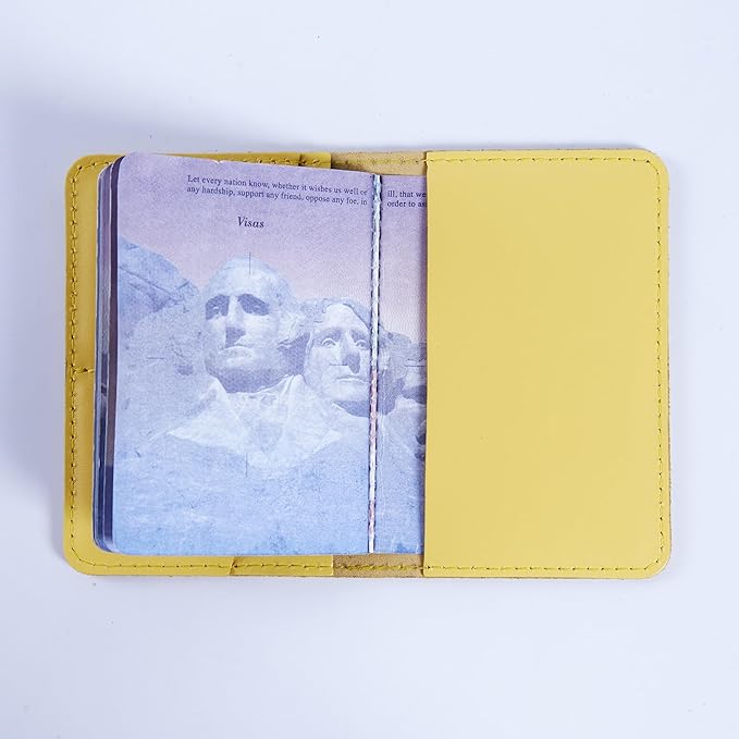 INCARNE US Leather Passport Holder for Travel - Passport Case - Passport Wallet for Men - Passport Cover for Women Sleeve Protector - Travel Essentials Vacation Luggage Travel Gifts - Classic Blue