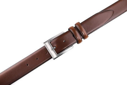 Fabio Valenti Genuine Leather Dress Belts For Men - Mens Belt For Suits, Jeans, Uniform With Single Prong Buckle