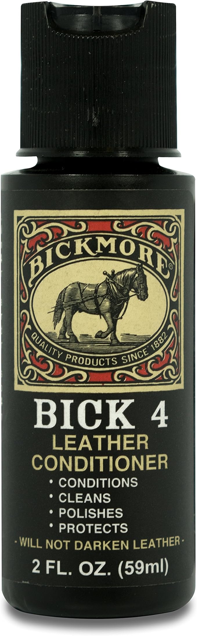 Bickmore Bick 4 Leather Conditioner and Leather Cleaner 2 oz - Will Not Darken Leather - Safe of Leather Apparel, Furniture, Jackets, Shoes, Auto Interiors, Bags & All Other Leather Accessories