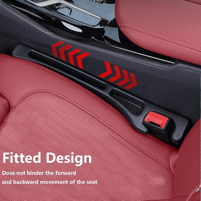 2Pcs Car Seat Gap Filler Organizer Compatible with Explorer, Soft Foam Seat Side Gap Filler with Storage Avoids Things Falling, Fill the Gap Between Seat and Console