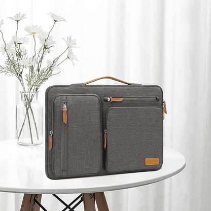 MOSISO 360 Protective Laptop Case 13 inch, 13 inch Laptop Sleeve Compatible with MacBook Air M5 M4 M3 M2 M1 2026-2018/Neo/Pro M2 M1, Side Open Carrying Case with 4 Zipper Pockets&Handle, Taupe Gray