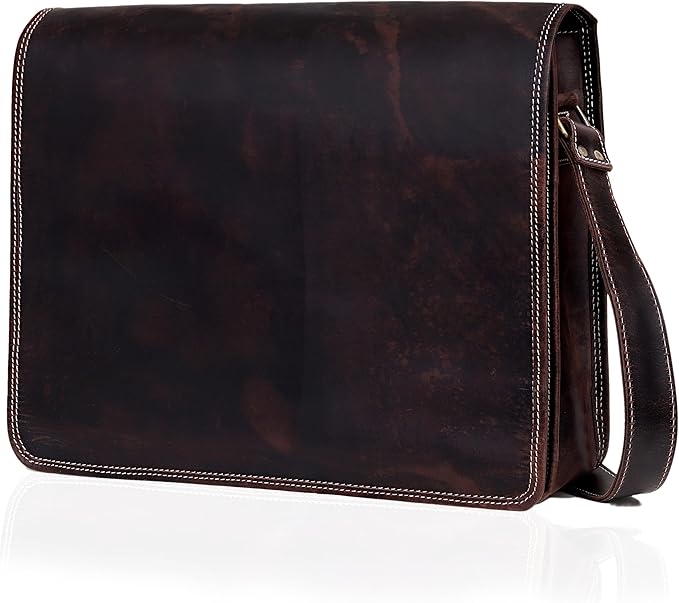 11 inch Small Crossbody Shoulder Genuine Leather iPad/Tablet Vintage Messenger Bag For 10.5 inch iPad Pro for Women & Men